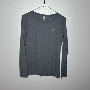 Under Armour Women Gray‎ HeatGear Long Sleeve Athletic shirt size small